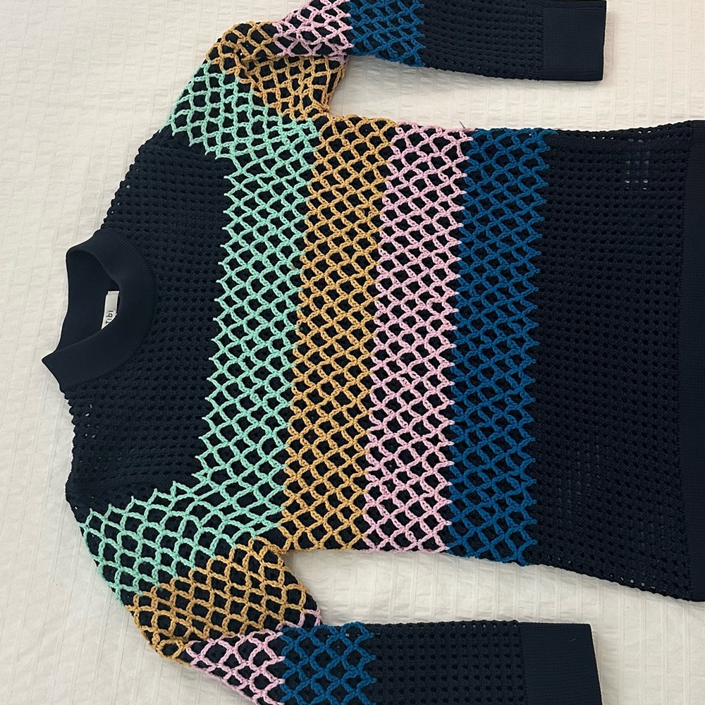 Tibi Navy Knit Sweater
